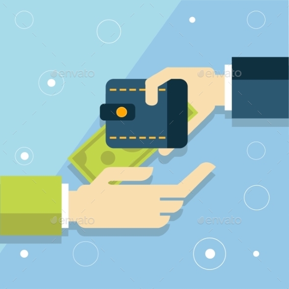 Flat Design Vector Concept Of Mobile Banking - Concepts Business