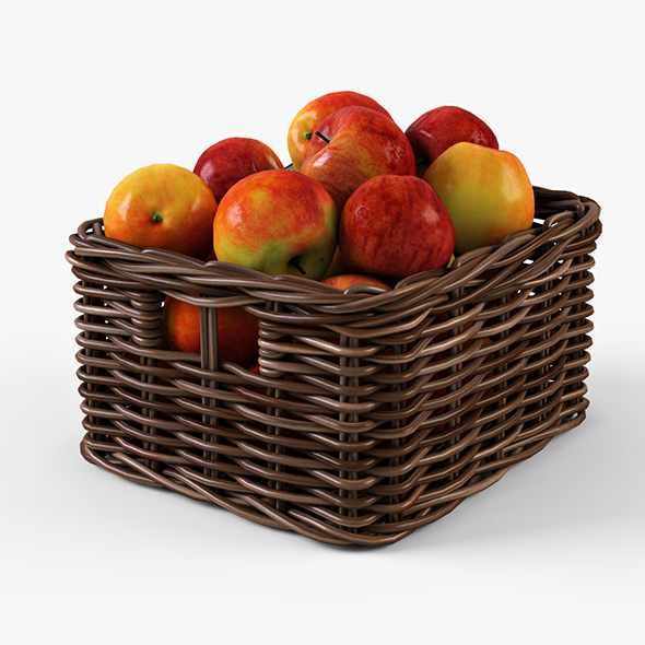 Wicker Apple Basket - 3Docean 14138350