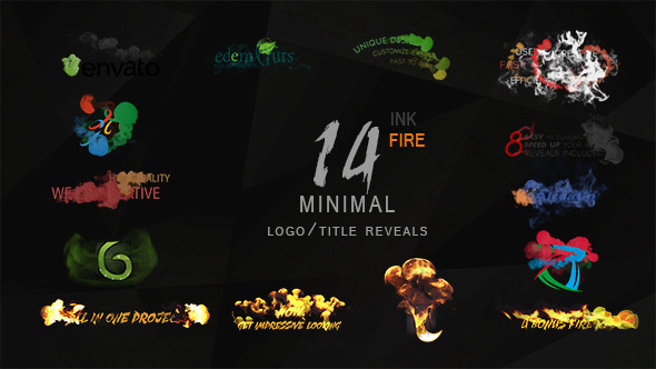 Minimal Ink&fire Logo/Title Reveals Package