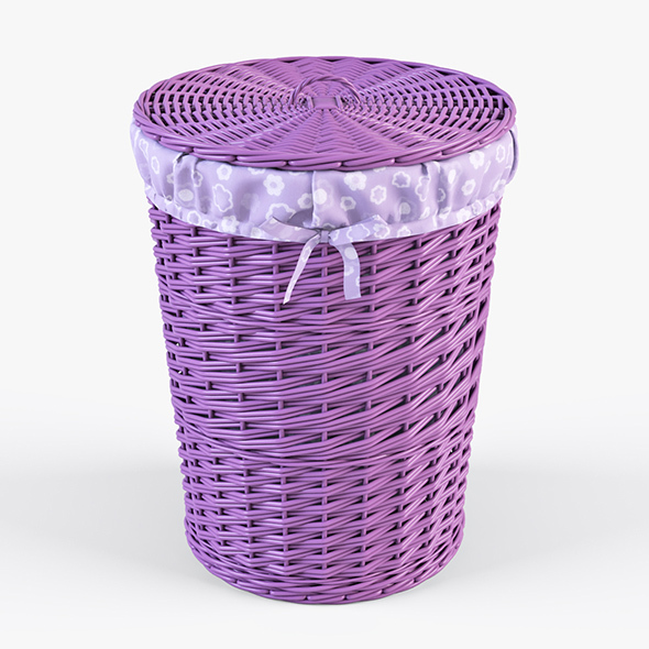 Wicker Laundry Basket - 3Docean 14142179