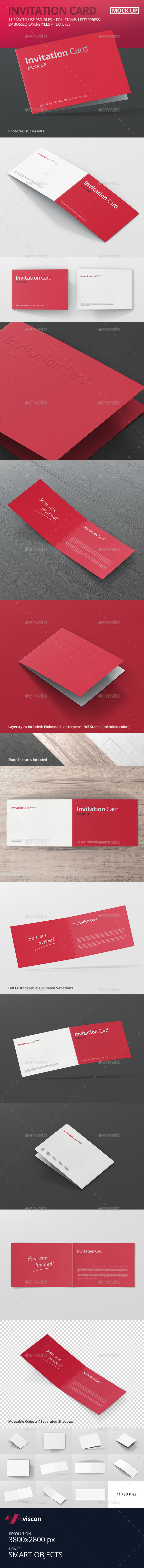 Invitation Card Mock-Up - Miscellaneous Print