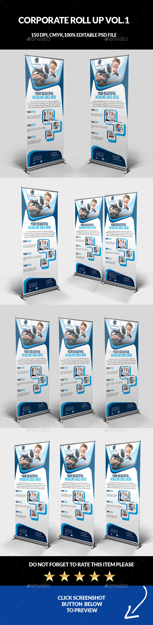 Corporate Business Roll Up Banner Vol.1 - Signage Print Templates