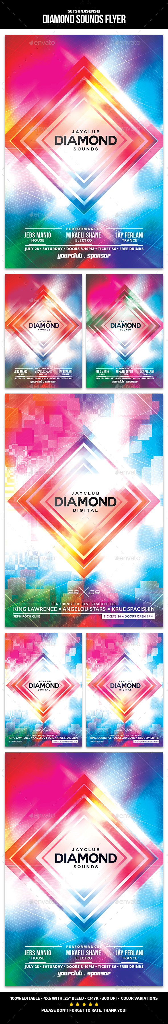 Diamond Sounds Flyer - Clubs & Parties Events