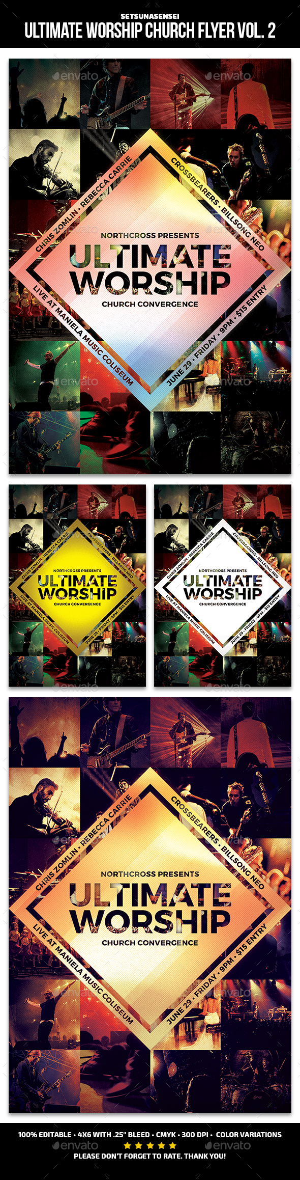 Ultimate Worship Church Flyer Vol. 2 - Church Flyers