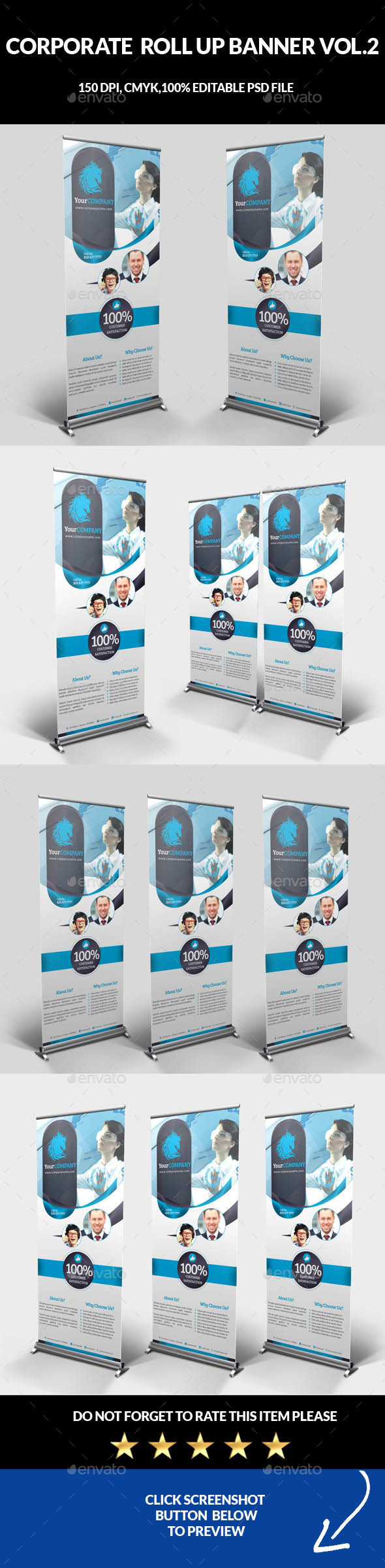 Corporate Business Roll Up Banner Vol.2 - Signage Print Templates