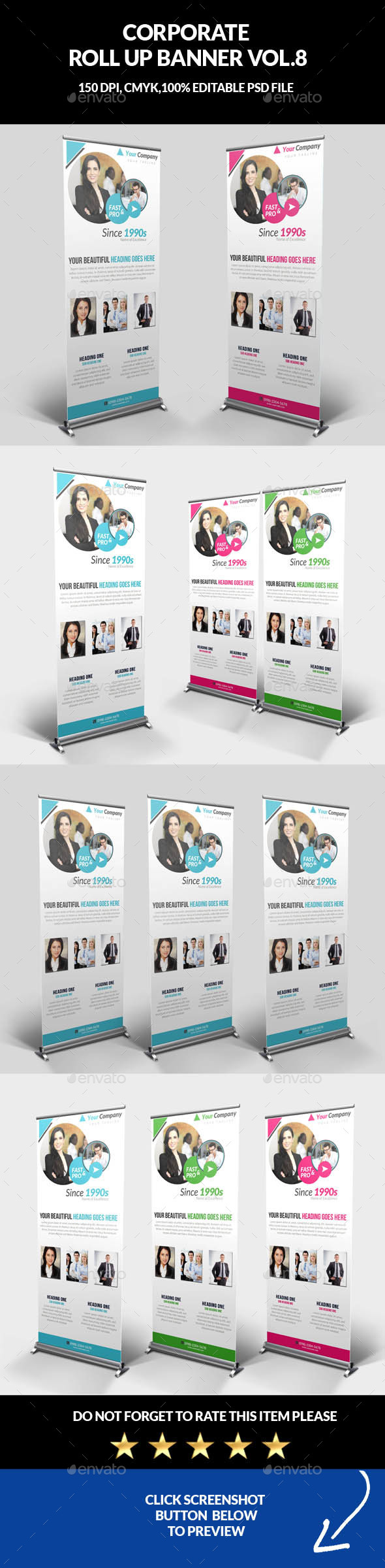 Corporate Business Roll Up Banner Vol.8 - Signage Print Templates