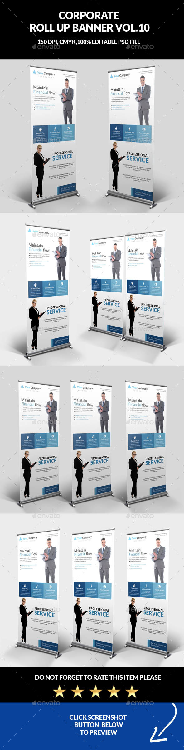 Corporate Business Roll Up Banner Vol.10 - Signage Print Templates