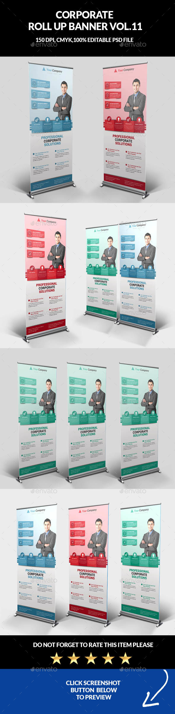 Corporate Business Roll Up Banner Vol.11 - Signage Print Templates