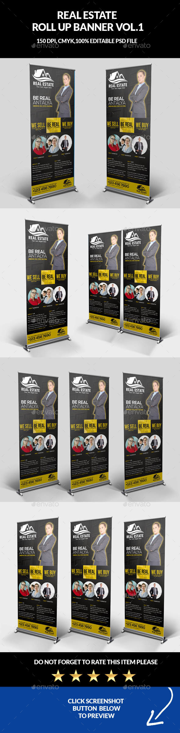 Real Estate Roll Up Banner - Signage Print Templates