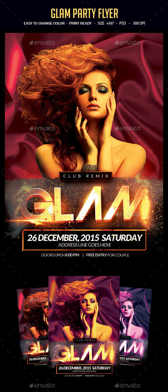 Glam Party Flyer - Clubs & Parties Events