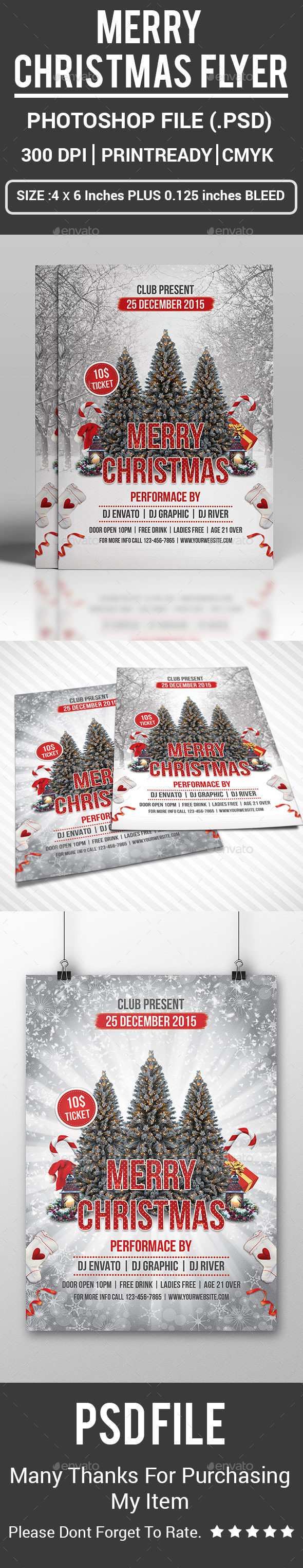 Merry Christmas Flyer - Events Flyers