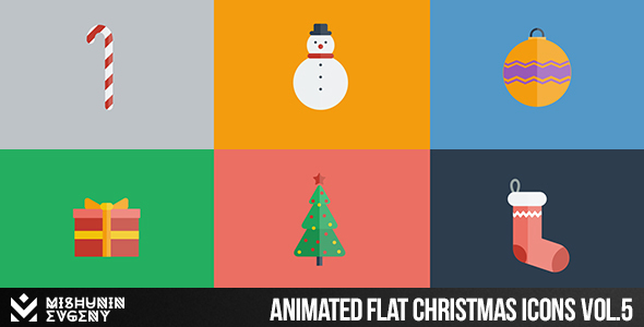 Animated Christmas Icons - VideoHive 14145203