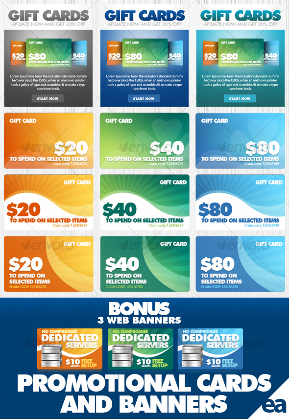 Promotional Cards/Banners - Web Elements