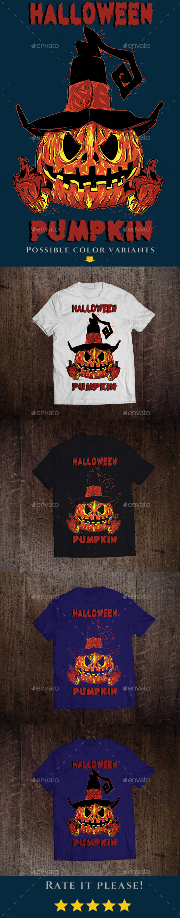Halloween Pumpkin T-shirt Design - Events T-Shirts