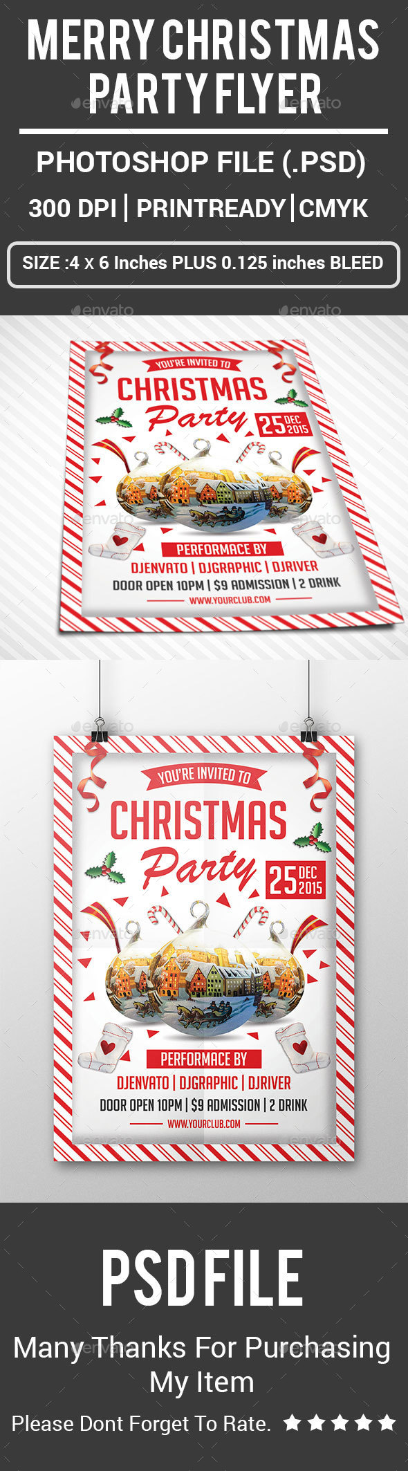 Merry Christmas Party Flyer - Events Flyers