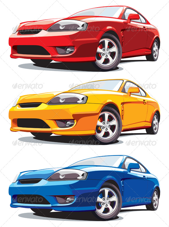Modern car - Objects Vectors