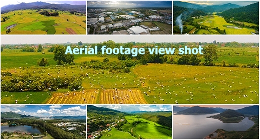 Aerial footage view shot