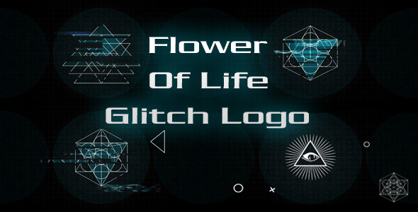 Flower Of Life Glitch Logo