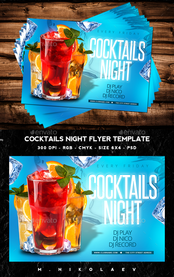 Cocktail Night Flyer - Clubs & Parties Events