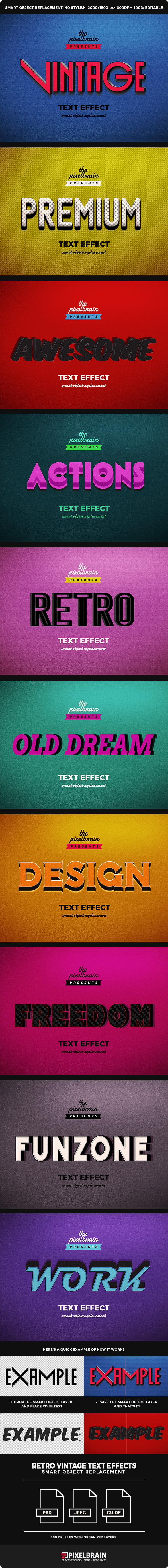 Retro Vintage Text Effects - Text Effects Actions