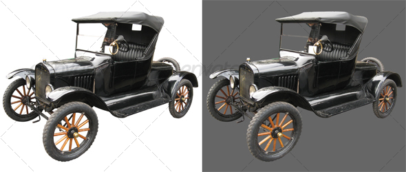 Antique car 01 - Industrial & Science Isolated Objects