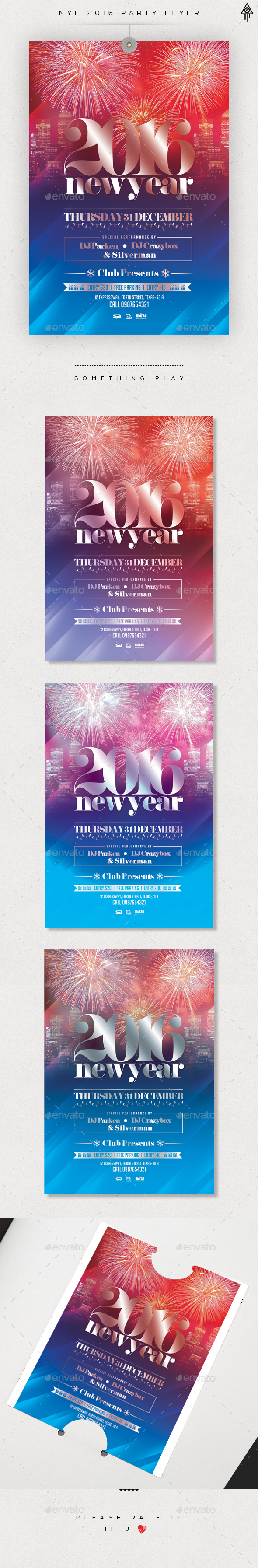 2016 New Year Flyer Template - Clubs & Parties Events
