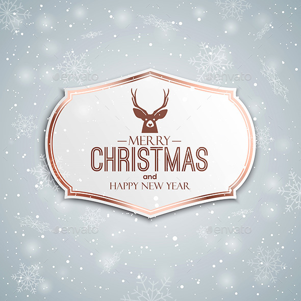 Christmas Label with Holidays Greeting - Christmas Seasons/Holidays