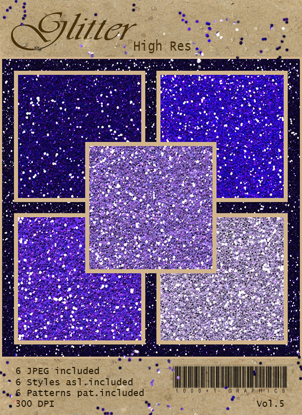 Purple Glitter Pack vol.5 - Photoshop Add-ons