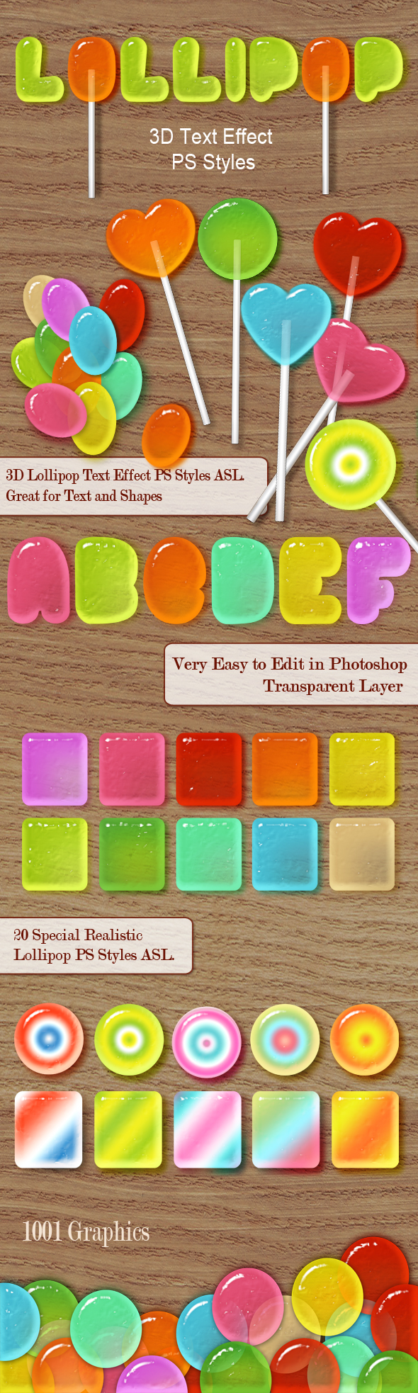 20 Realistic Lollipop Text Effect - Text Effects Actions