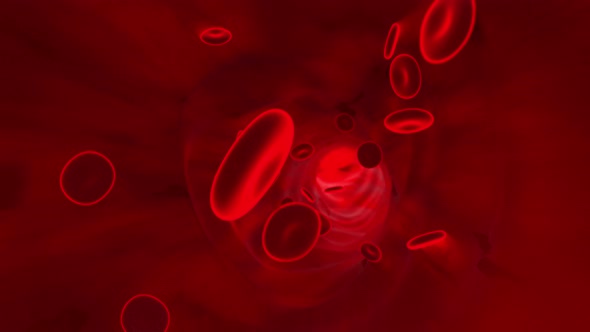 Haemoglobin cell floating in the blood stream