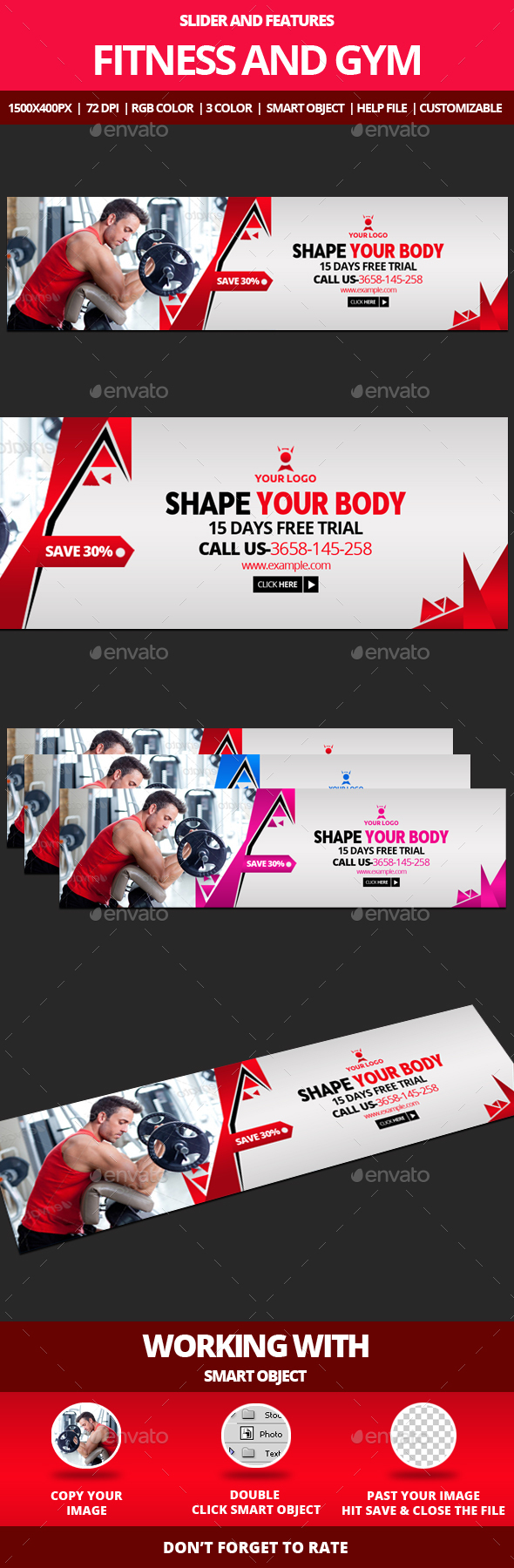 Fitness & Gym Slider - Sliders & Features Web Elements
