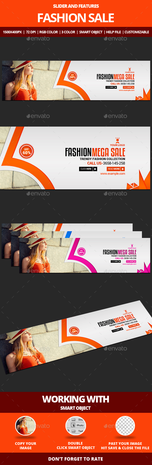 Fashion Sale Slider - Sliders & Features Web Elements