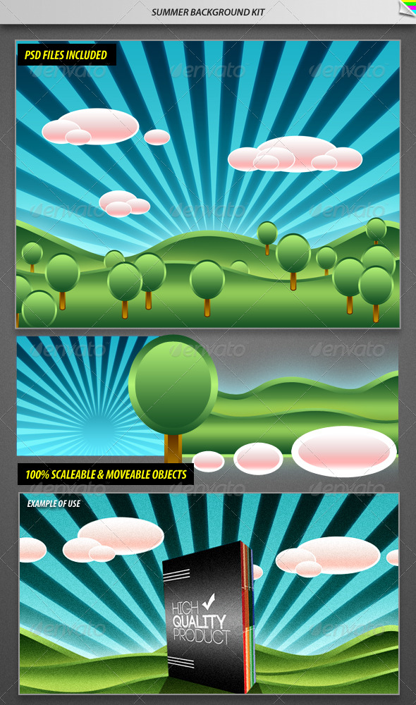 Summer Background Kit - Nature Backgrounds