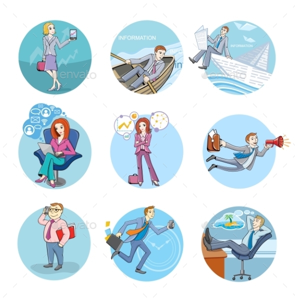 Set Of Business People - Concepts Business