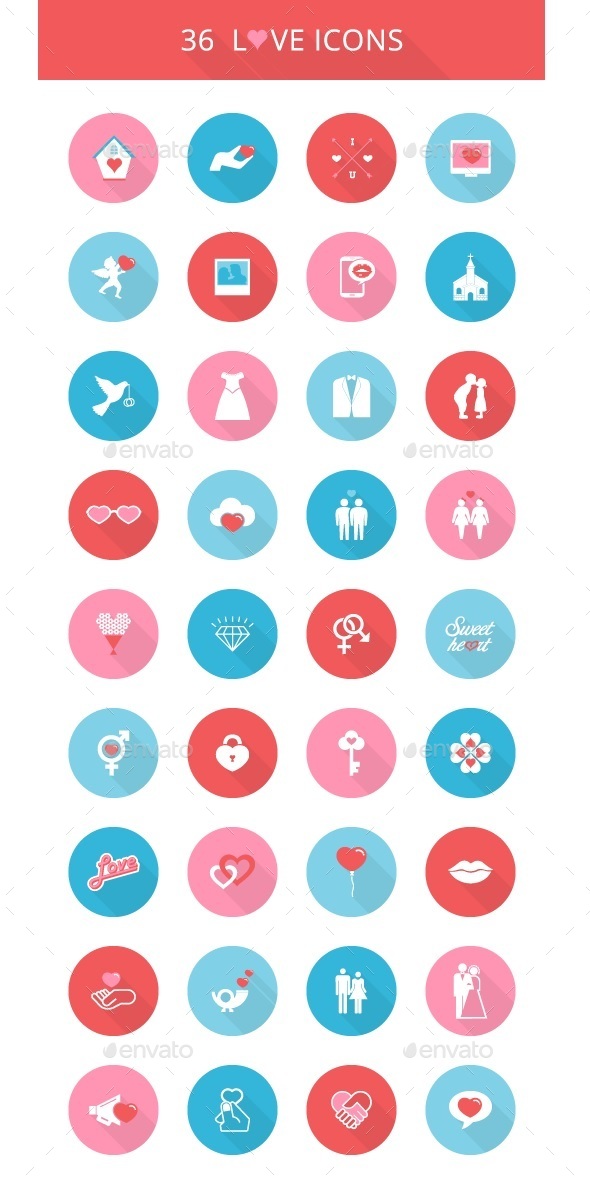 Round Love Icons - Icons