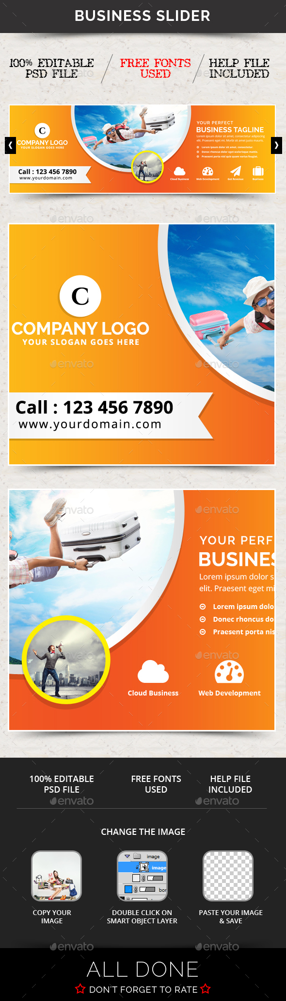 Business Slider V50 - Sliders & Features Web Elements