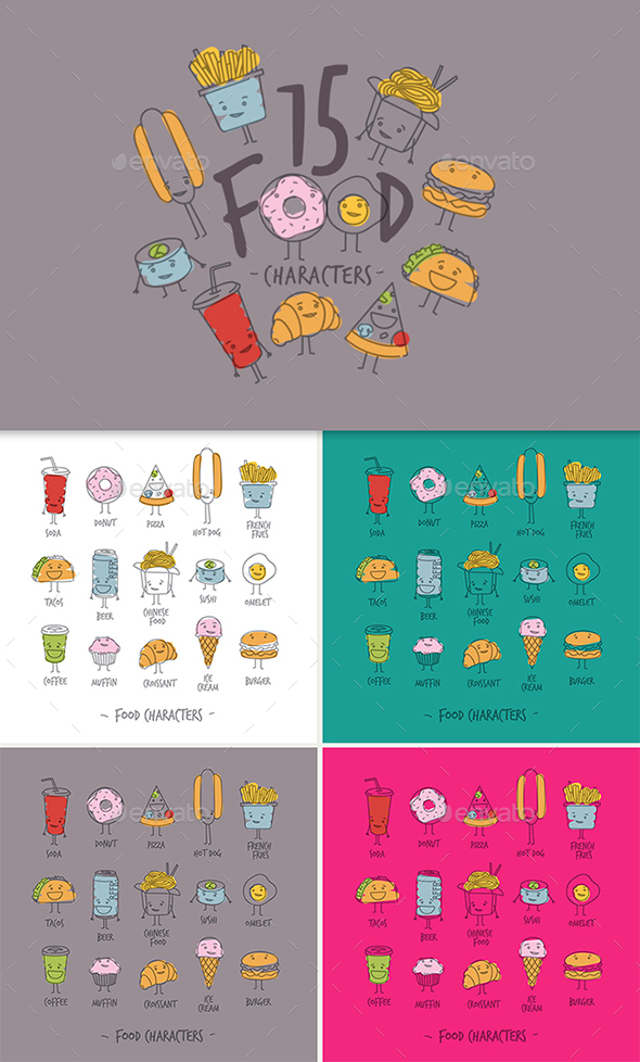 Food Characters - Food Objects