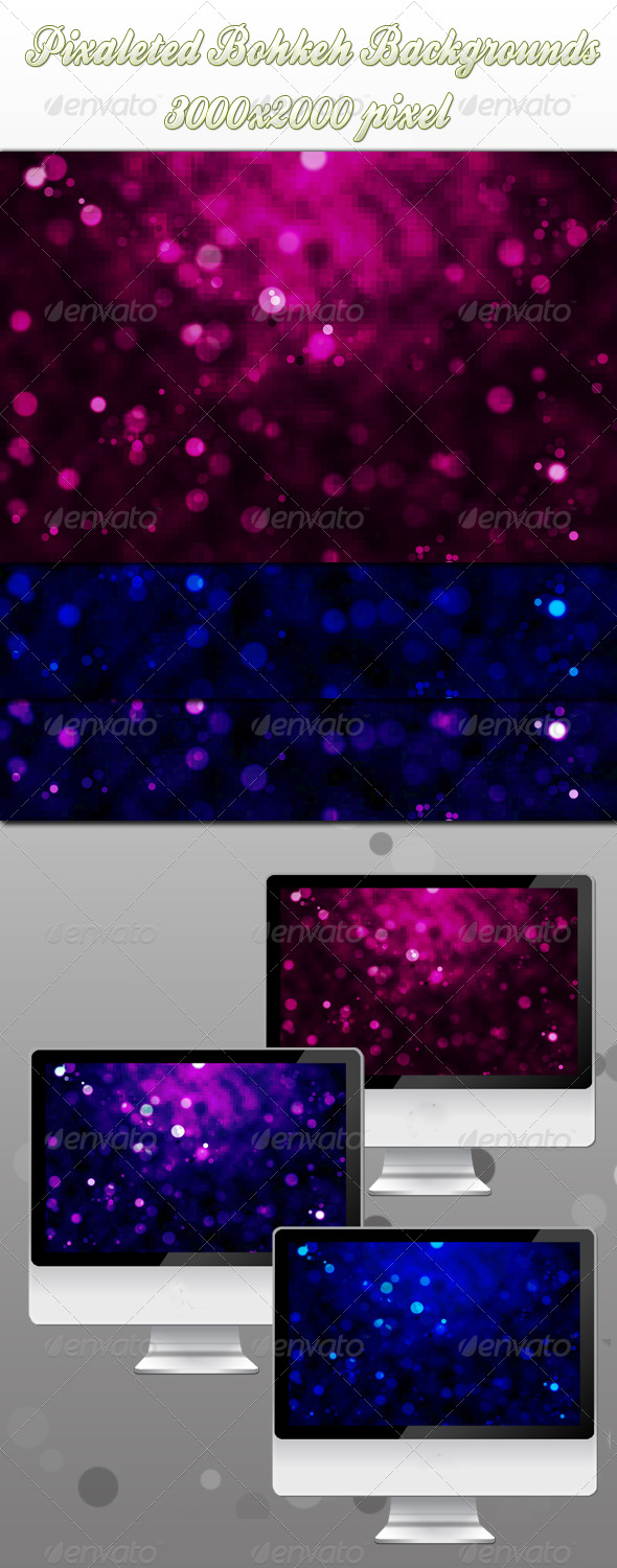 Pixaleted Bokeh Backgrounds