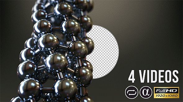 Rotating Connected Spheres - 4 Pack