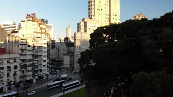 Aerial View of the Skyline of Retiro Neighborhood in Buenos Aires, Argentina alt