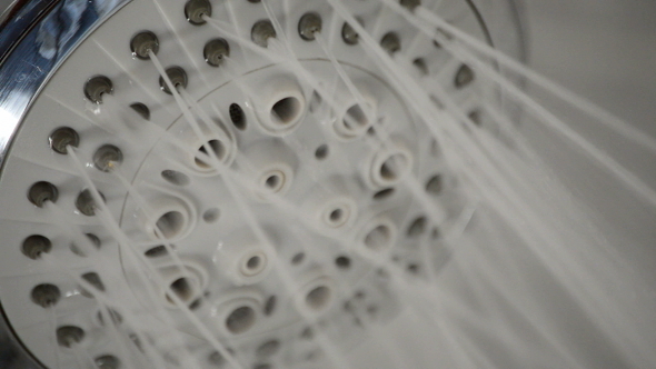 Faucet of Shower Expelling Water alt