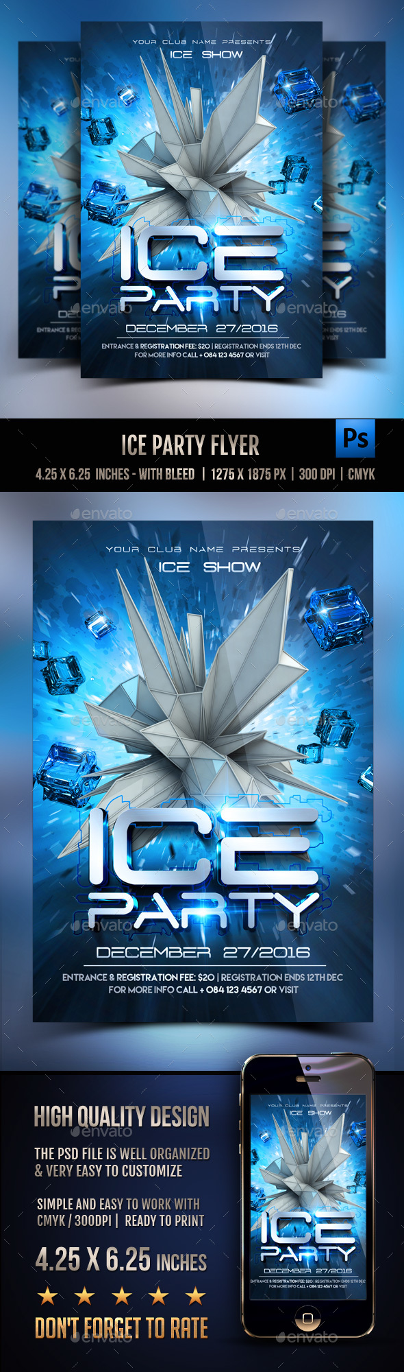 Ice Party Flyer - Clubs & Parties Events