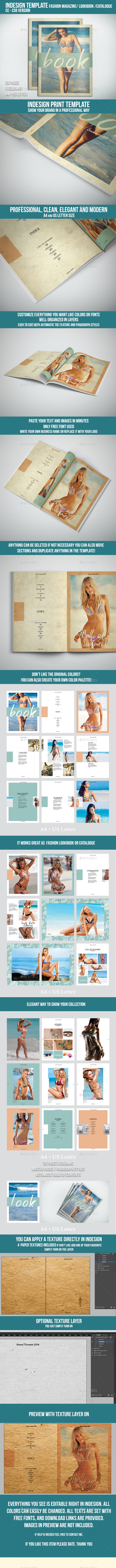 Lookbook / Fashion Magazine / Catalogue / Brochure Indesign Template - Print Templates