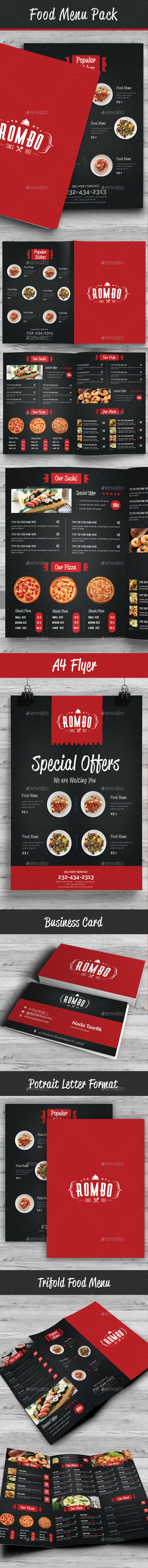 Food Menu Pack 10 - Food Menus Print Templates