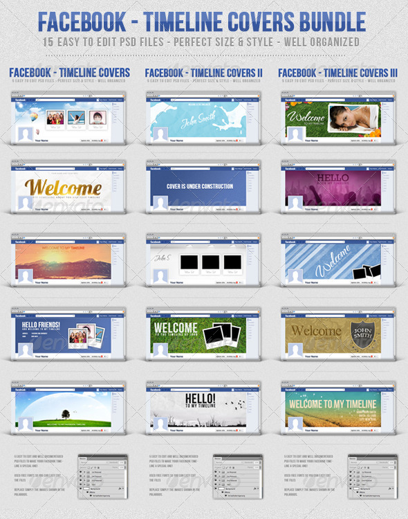 Facebook - Timeline Covers Bundle - Facebook Timeline Covers Social Media