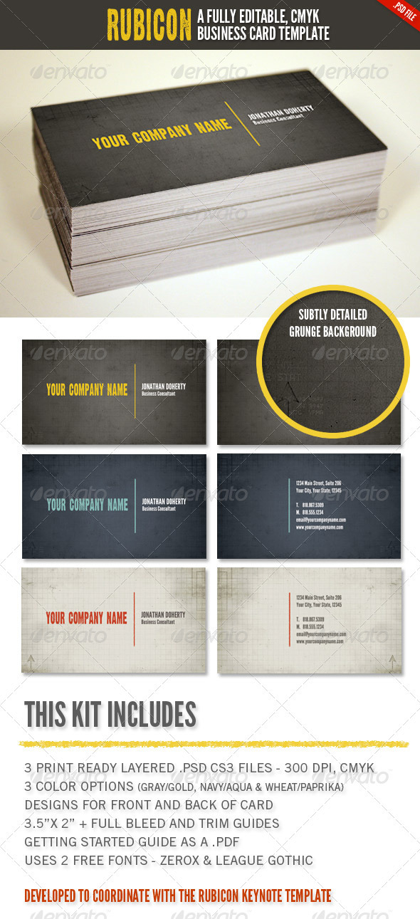 Rubicon Business Card Template Set