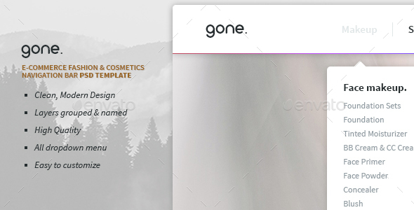 E-commerce Navigation Bar - Navigation Bars Web Elements