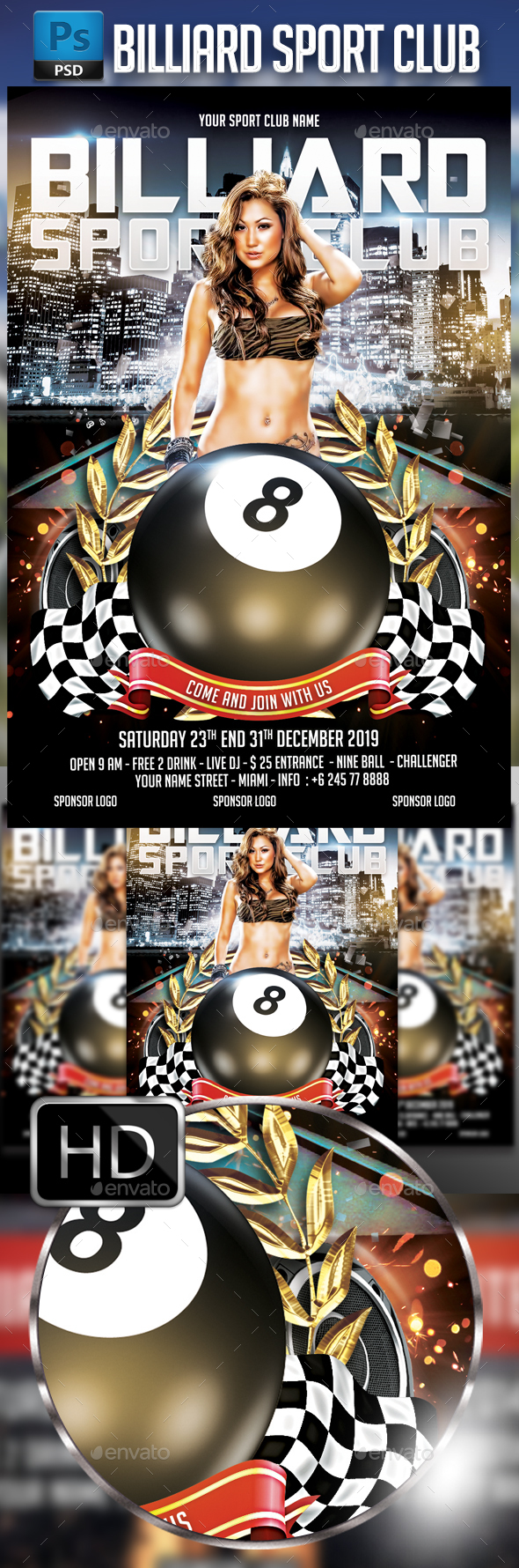 Billiard Flyer templates - Events Flyers