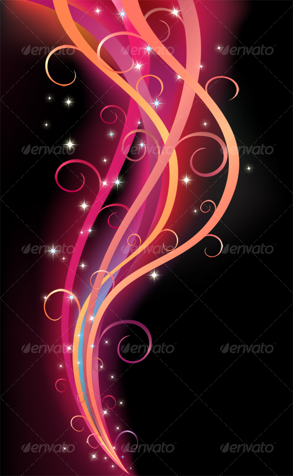 Colorful Swirl Ribbon - Backgrounds Graphics