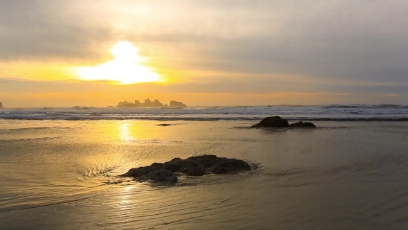 Surf On The Pacific Coast, Stock Footage | VideoHive